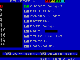 Screen from SpecDrum