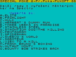 Screen from Special POKE 2