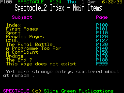 Screen from Spectacle 2