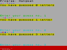 Screen from Spectral Hangman