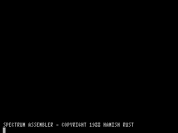 Screen from Spectrum Assembler