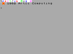 Screen from Spectrum Bug 2