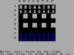 Screen from Spectrum Chess