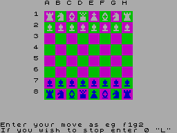Screen from Spectrum Chess