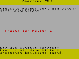 Screen from Spectrum EDV