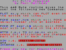 Screen from Spectrum Extended BASIC