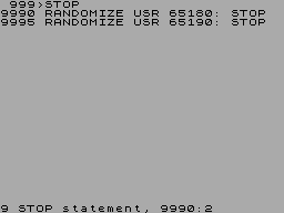Screen from Spectrum Interrupts