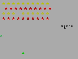 Screen from Spectrum Invaders