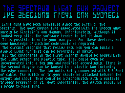 Screen from The Spectrum Light Gun Project