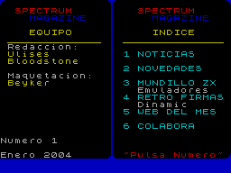 Screen from Spectrum Magazine issue 01