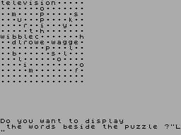 Screen from Spectrum Scrabble