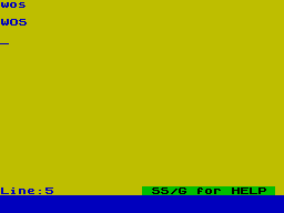 Screen from Spectrum Writer