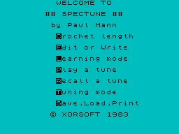 Screen from Spectune