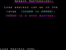 Screen from Speech Software