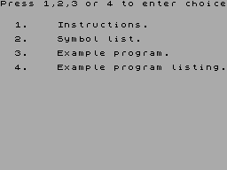 Screen from Speech Synthesiser