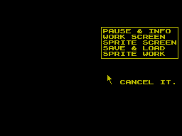 Screen from Sprite Designer