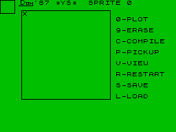Screen from Sprite Designer