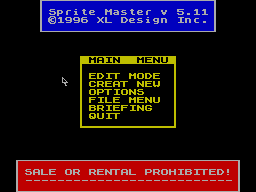 Screen from Sprite Master