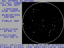 Screen from Star Seeker