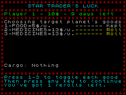 Screen from Star Trader's Luck