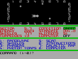 Screen from Star Trek - The Computer Game