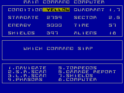 Screen from Starship Enterprise
