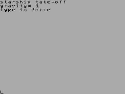 Screen from Starship Take-Off