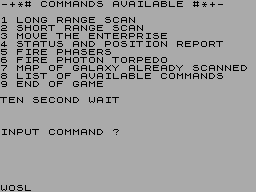 Screen from Startrek