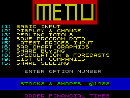 Screen from Stocks and Shares Master