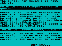 Screen from StringPoker