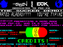 Screen from The Sucker Demo