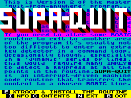 Screen from Supa-Quit version 2