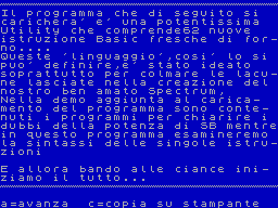 Screen from Super BASIC Instruzioni