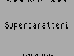Screen from Super Caratteri