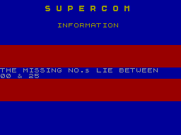 Screen from SuperCom