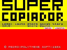 Screen from Super Copiador