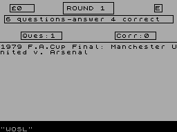 Screen from SuperQuiz