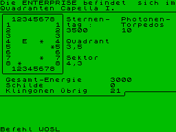 Screen from Super Star Trek