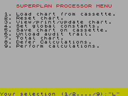 Screen from Superplan Generator