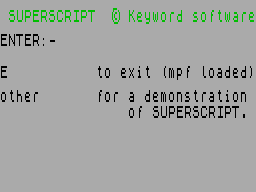 Screen from Superscript