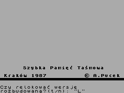 Screen from Szybka Pamiec Tasmowa
