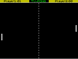 Screen from TV Pong