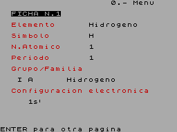 Screen from Tabla Periodica