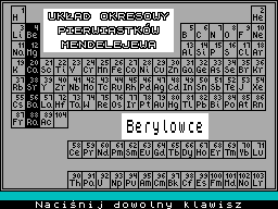 Screen from Tablica Mendelejewa