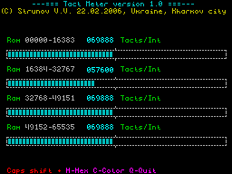 Screen from Tact Meter