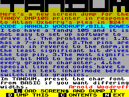 Screen from Tandum