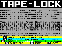 Screen from Tape-Lock