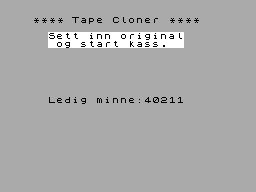 Screen from Tape Cloner II