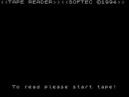 Screen from Tape Reader