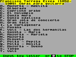 Screen from Tarrega